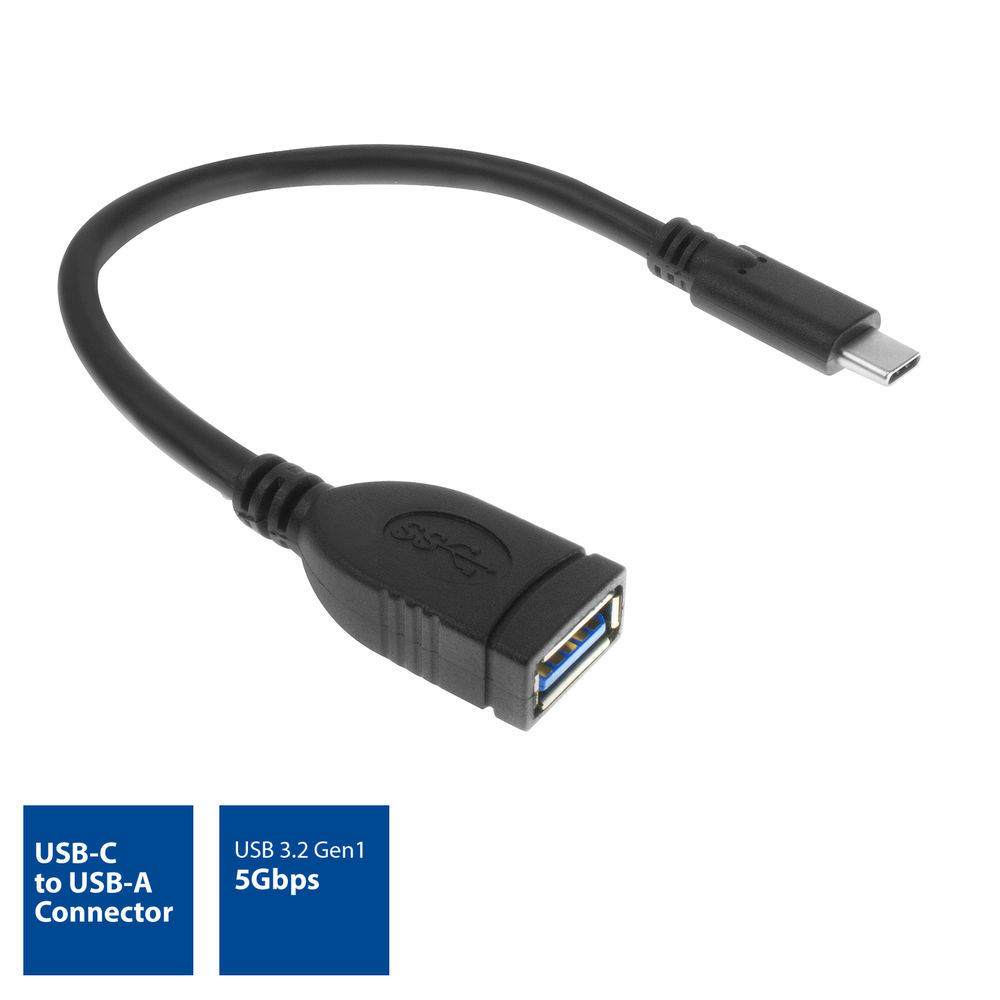 USB 3.2 Gen2 OTG Cable C Male - A Female 0.2m