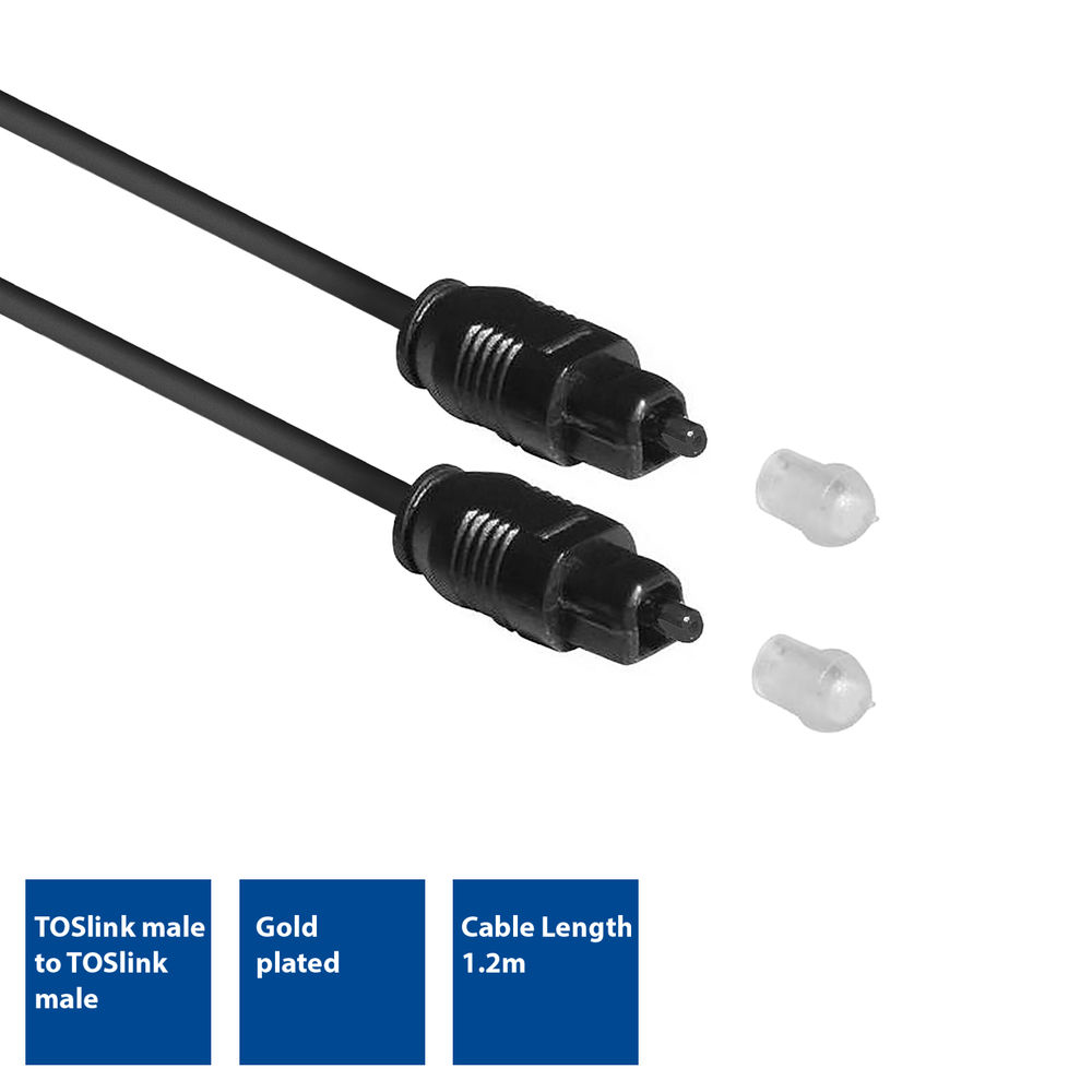 Spdif Toslink Audio Connection Cable Male - Male 1m