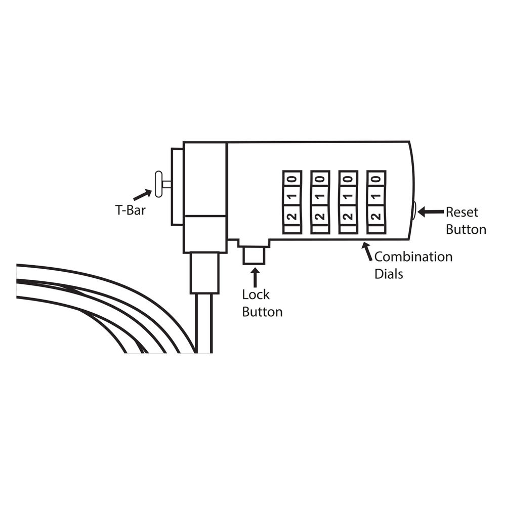 Notebook Number Lock 1.5m