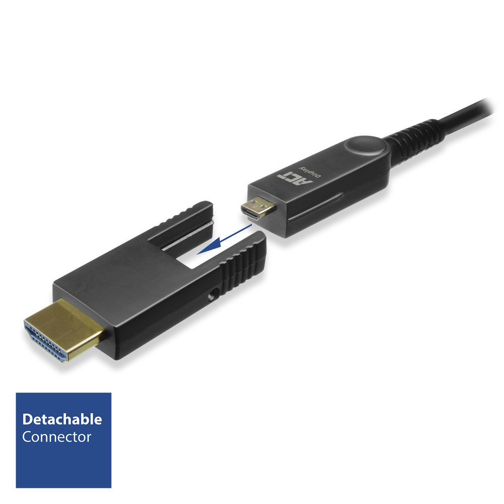 HDMI High Speed 4K Active Optical Cable with Detachable Connector HDMI-A Male - HDMI-A Male - 15m