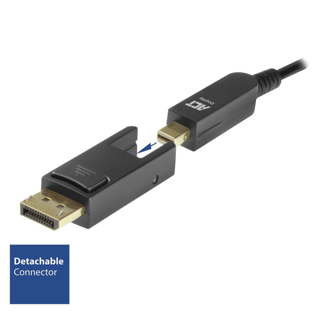 DisplayPort 1.4 Active Optical Cable 8K with Detachable Connector DisplayPort Male - DisplayPort Male 20m