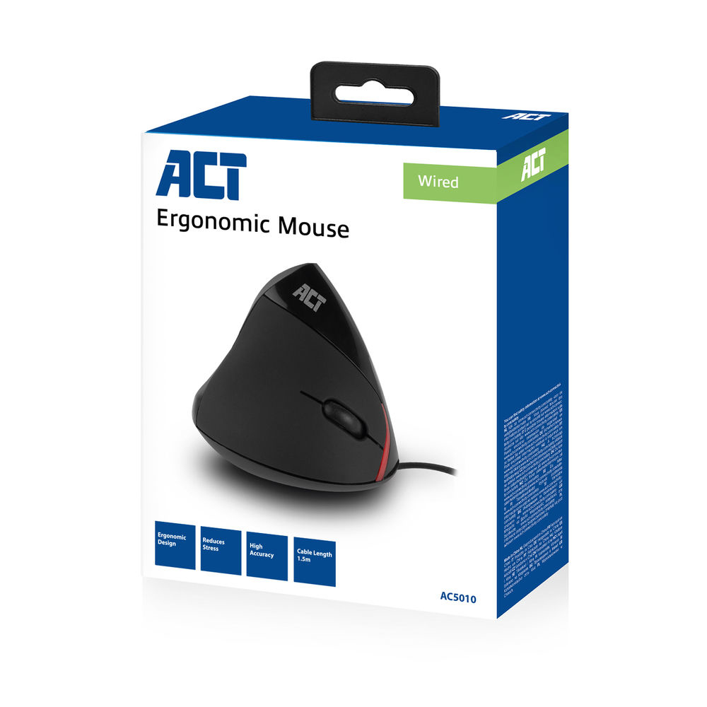 Vertical Mouse USB-a Ergonomic 1000 Dpi Black