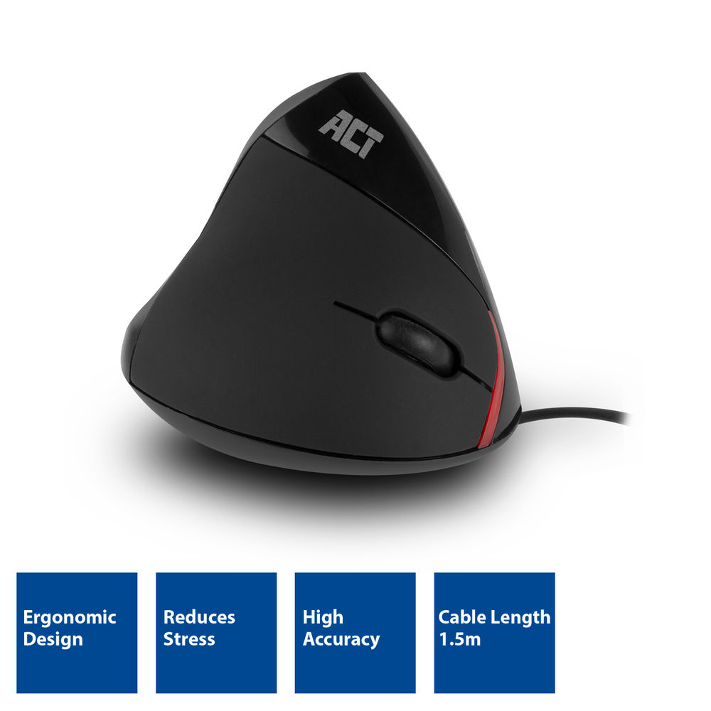 Vertical Mouse USB-a Ergonomic 1000 Dpi Black