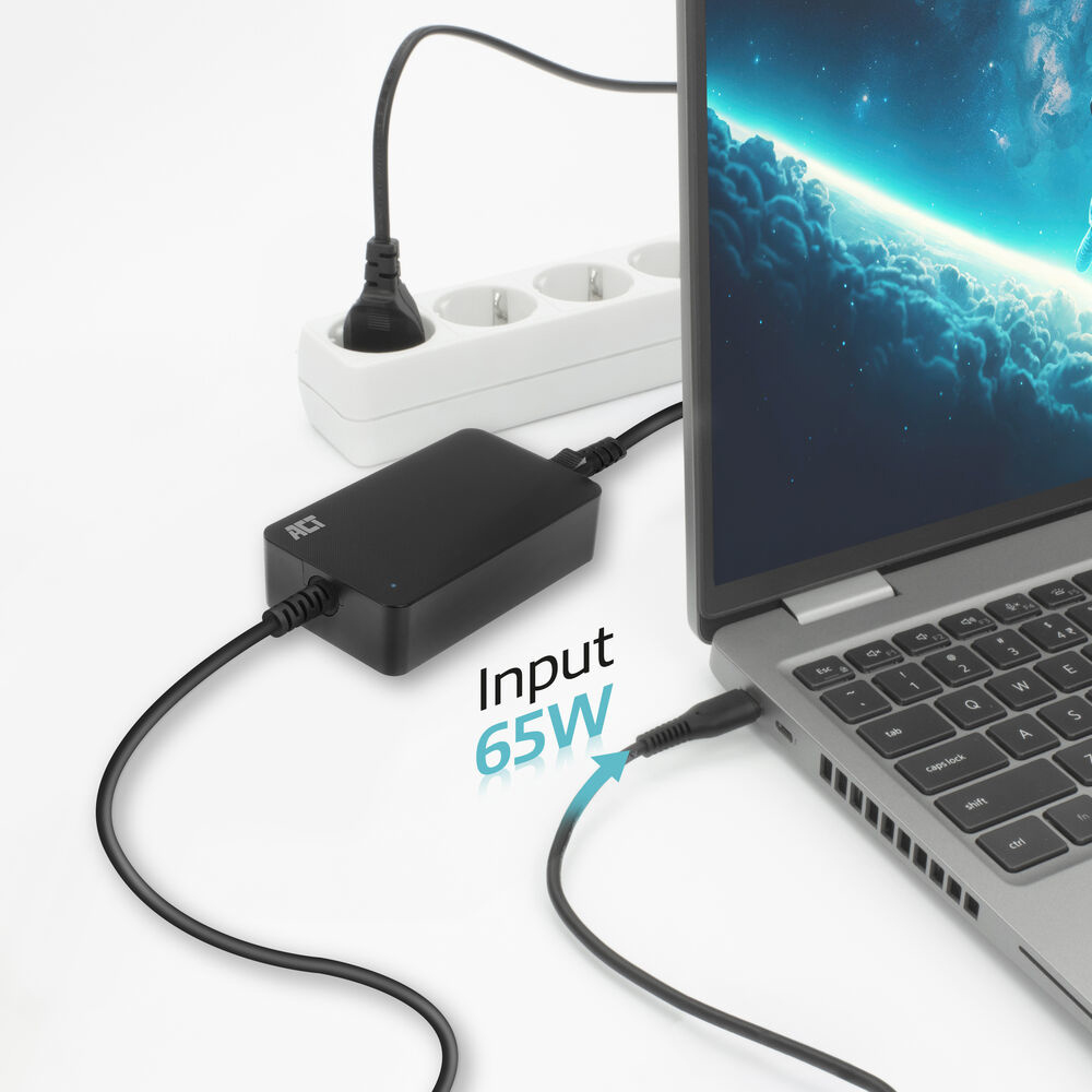 USB-C Laptop Charger With Power Delivery Profiles 65w