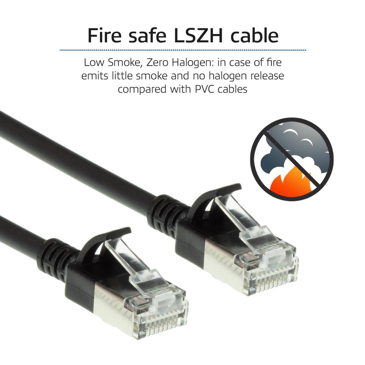 Patch Cable - CAT6A - U/FTP - 0.5m - Black