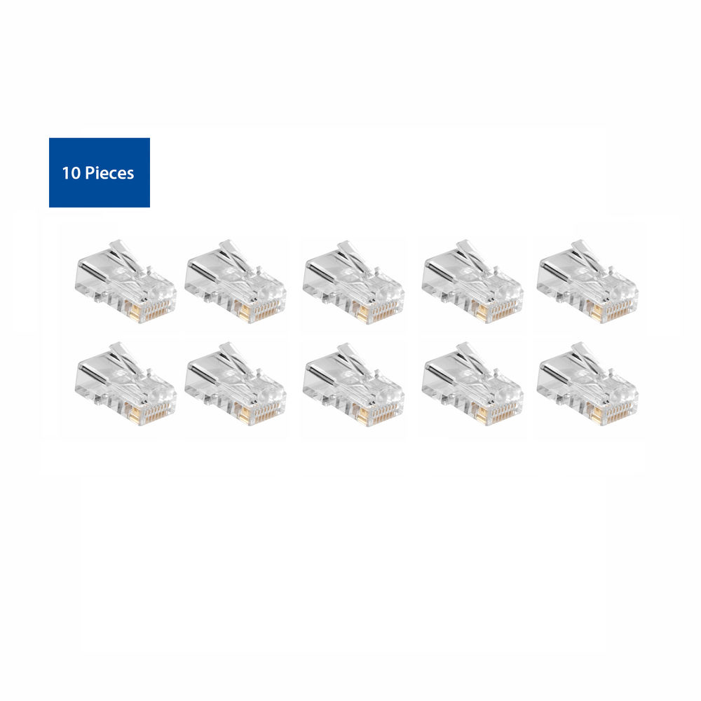 Modular CAT5E RJ-45 Connector ( 10 pieces Zip bag )