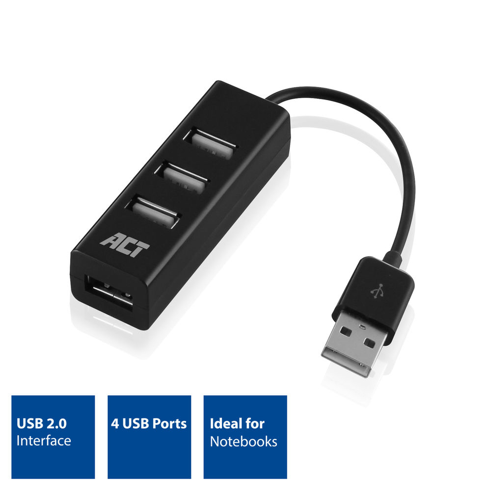 USB Hub 2.0 4x USB-A Mini