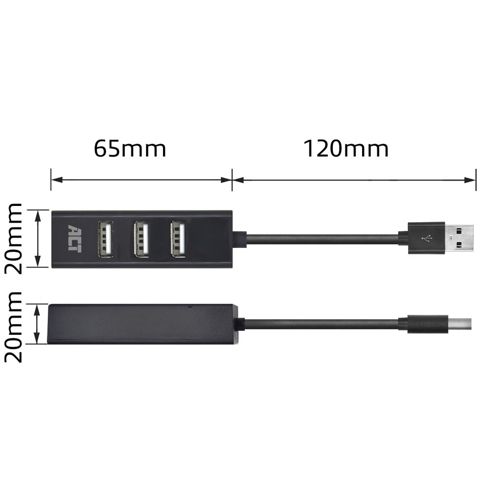 USB Hub 2.0 4x USB-A Mini