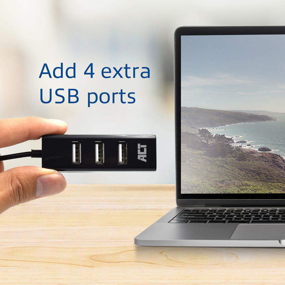 USB Hub 2.0 4x USB-A Mini