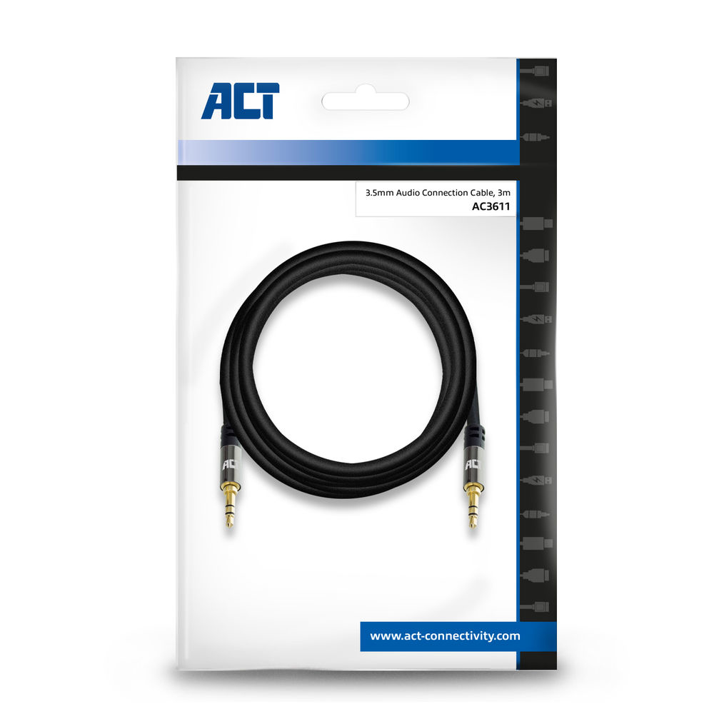 High Quality Stereo Audio Connection Cable 3.5 Mm Jack Male - Male 3m