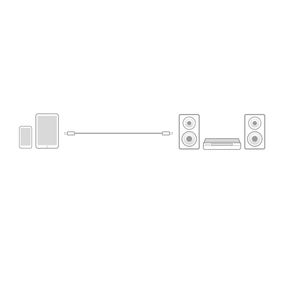 High Quality Stereo Audio Connection Cable 3.5 Mm Jack Male - Male 3m