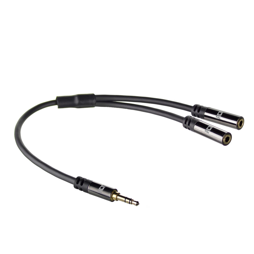 High Quality Audio Splitter Cable 3.5 mm Jack Male - 2x Female 15cm