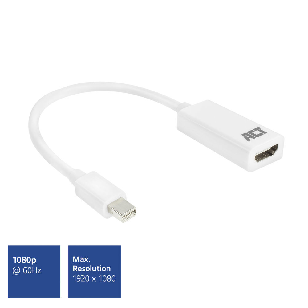 Mini DisplayPort Male To Hdmi-a Female Adapter 15cm
