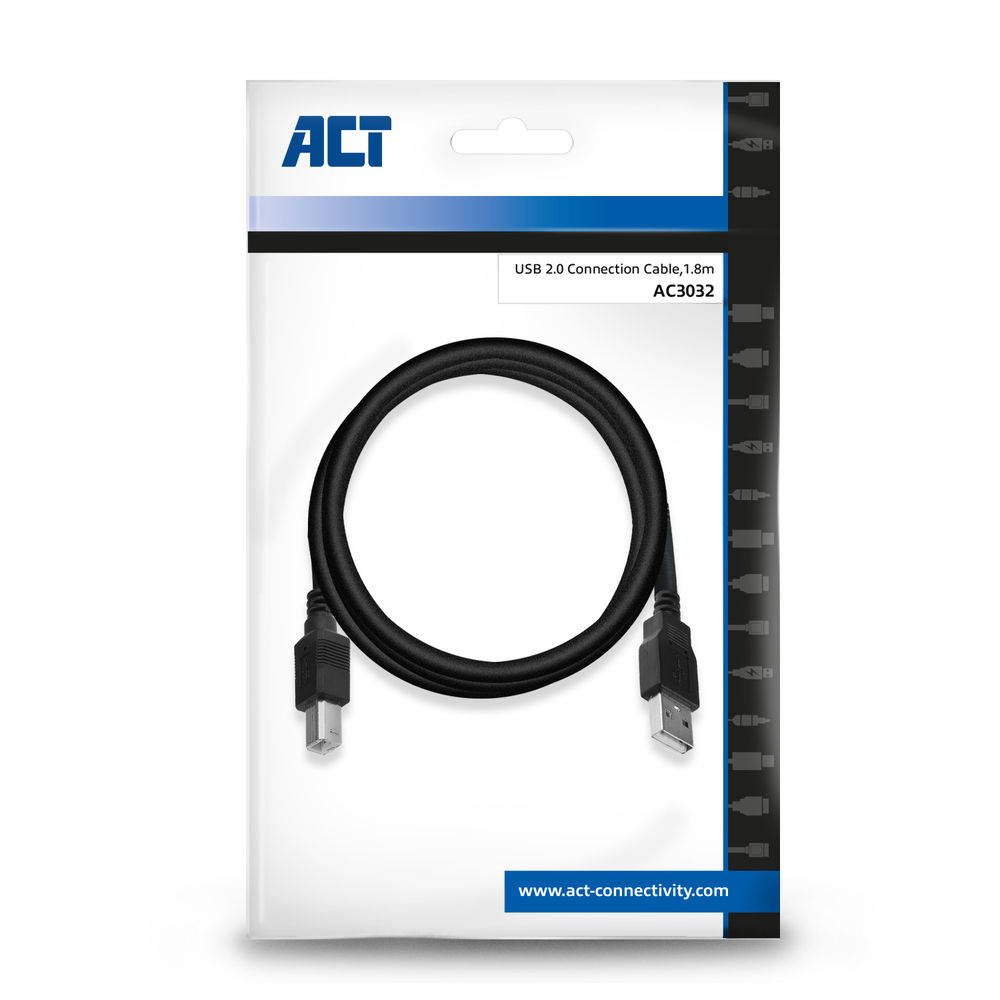 USB 2.0 Connection Cable A Male - B Male 1.8m