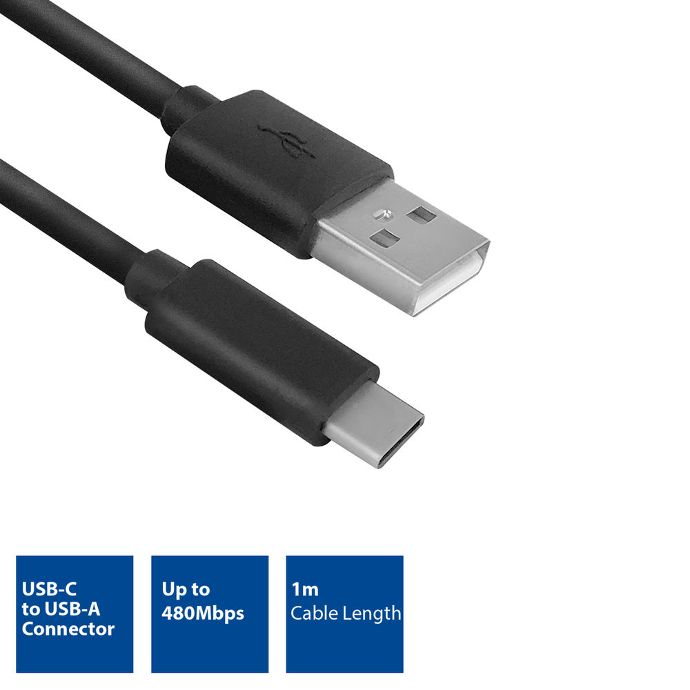 USB 2.0 Connection Cable A Male - C Male 1m