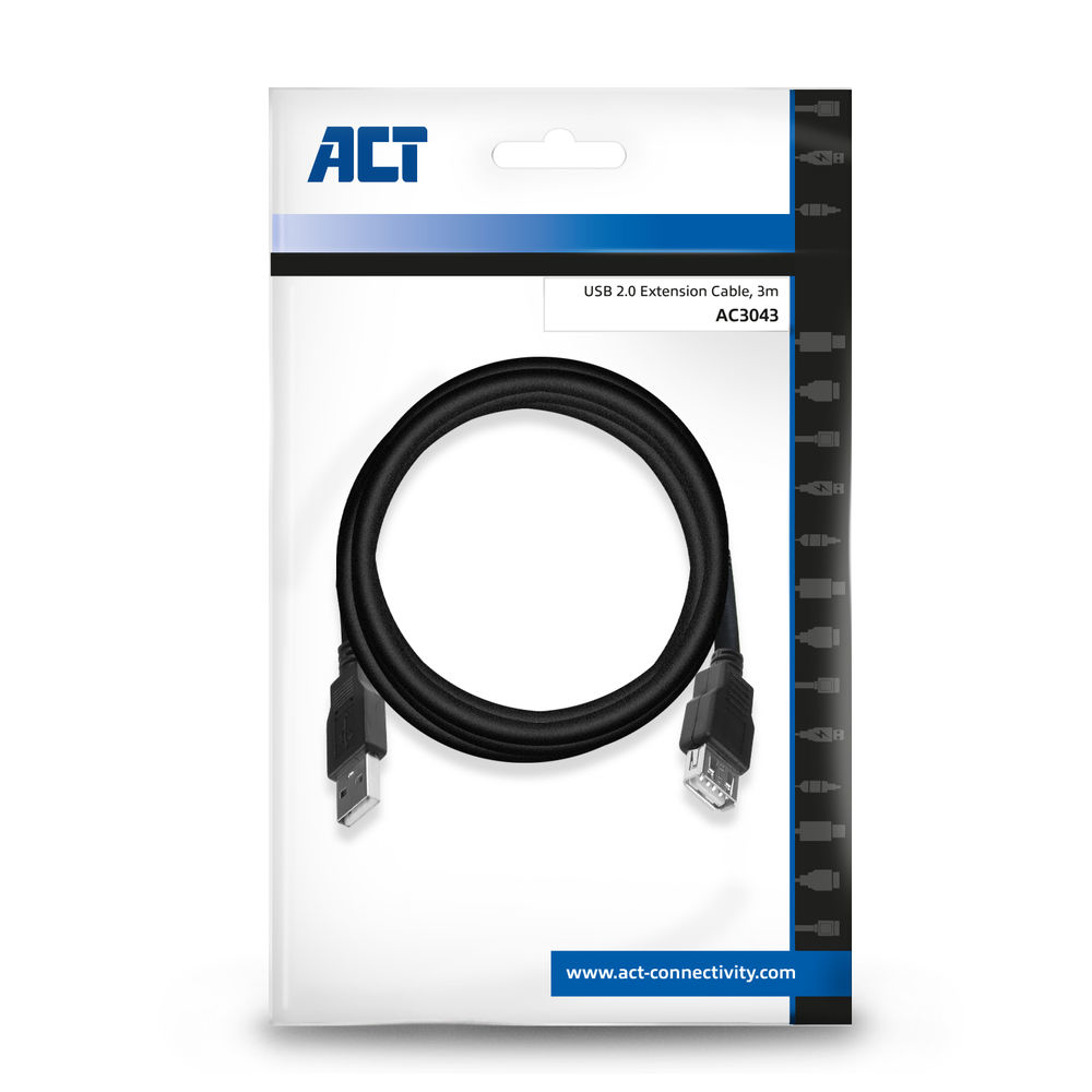 USB 2.0 Extension Cable A Male - A Female 3m