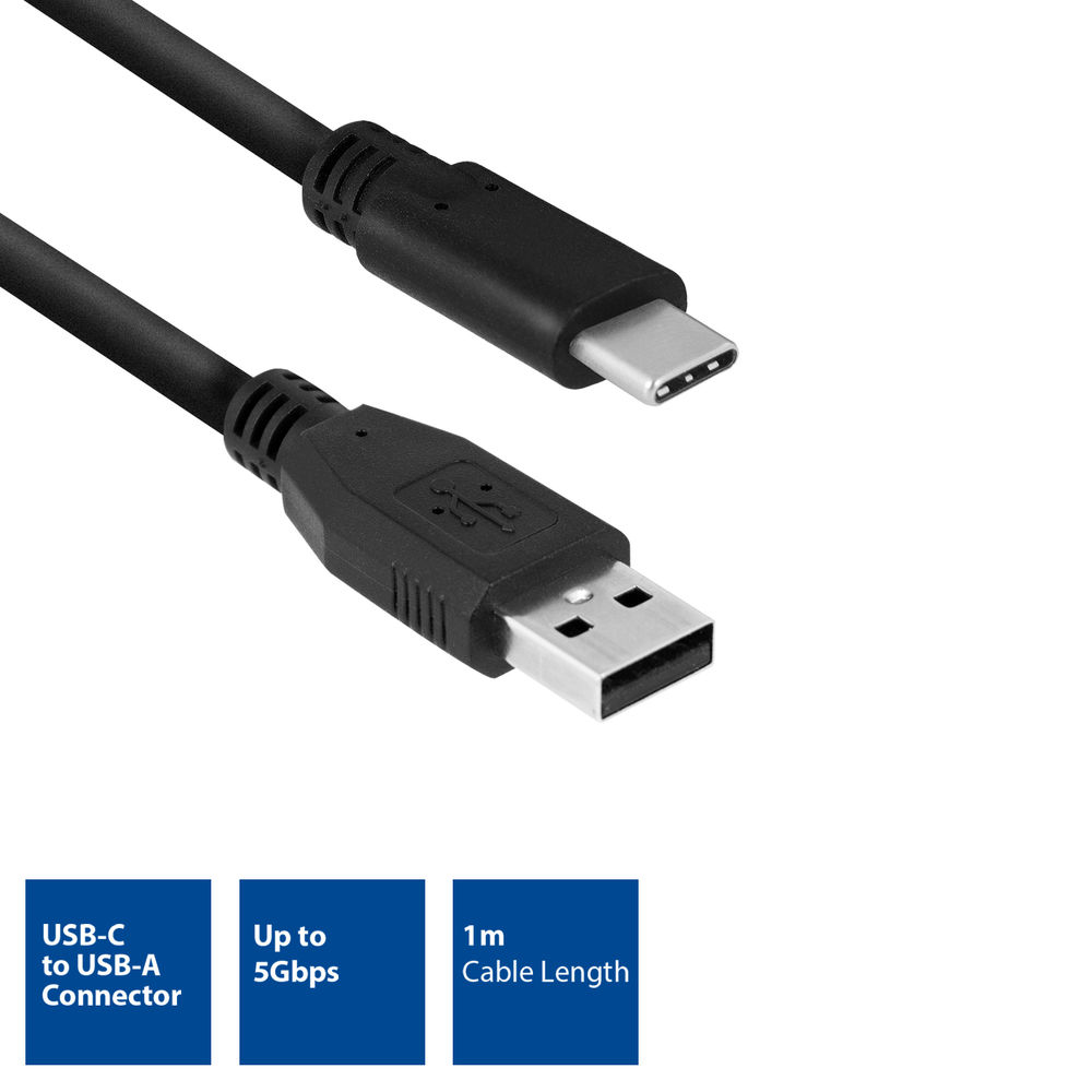 USB 3.2 Gen1 Connection Cable A Male - C Male 1M