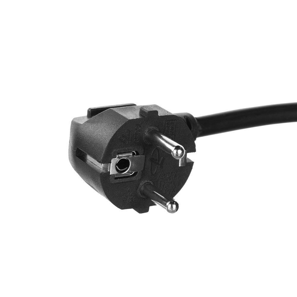 Powercord Extension Cable CEE 7/7 Male (angled) - CEE 7/7 Female Black 10m