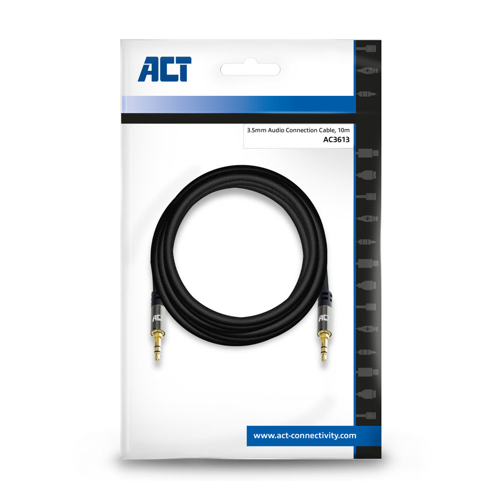 High Quality Audio Connection Cable 3.5 Mm Stereo Jack Male - Male - 10m