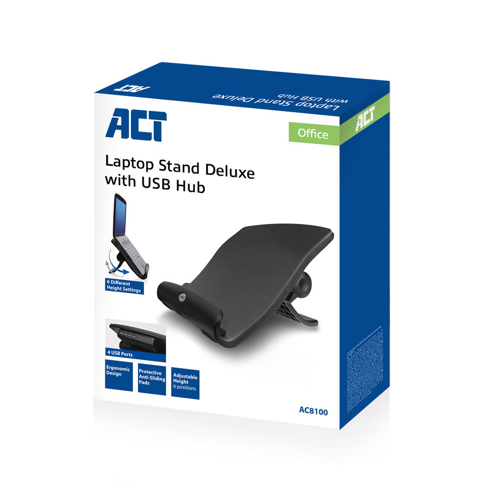 Laptop Stand 6 Positions Height Adjustable 4 - Port Hub