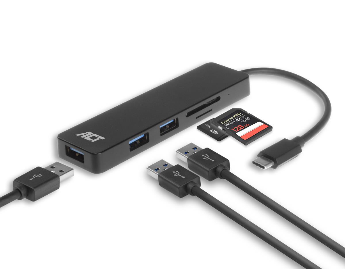 USB-C Hub 3.2 3x USB-A Ports Card Reader