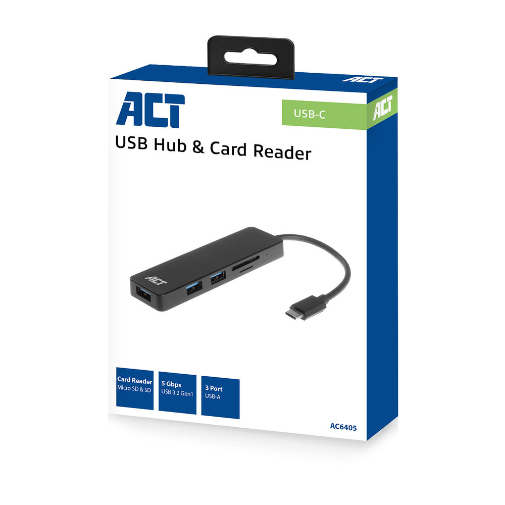 USB-C Hub 3.2 3x USB-A Ports Card Reader