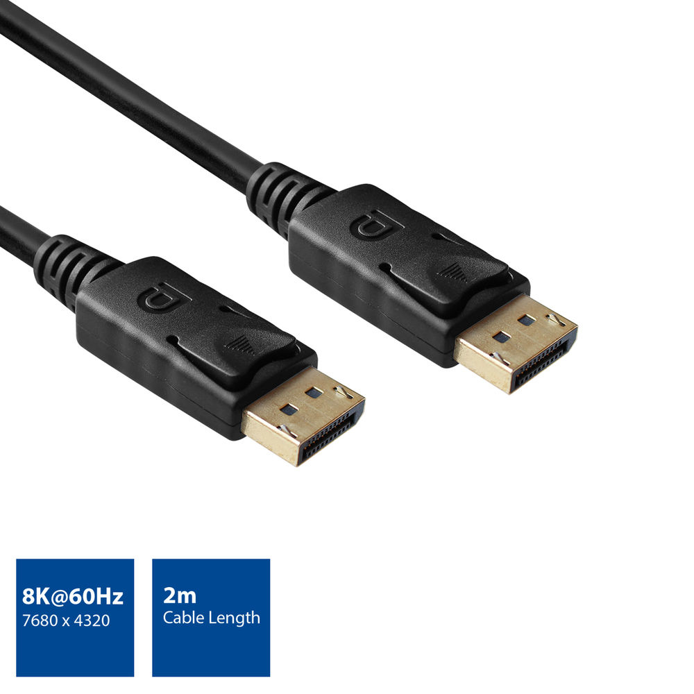 DisplayPort 1.4 8k Connection Cable Male - Male 2m