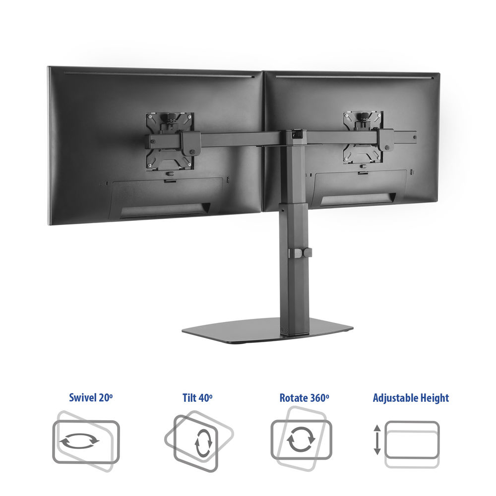 Free Standing Gas Spring Dual Monitor Arm Office Crossbar