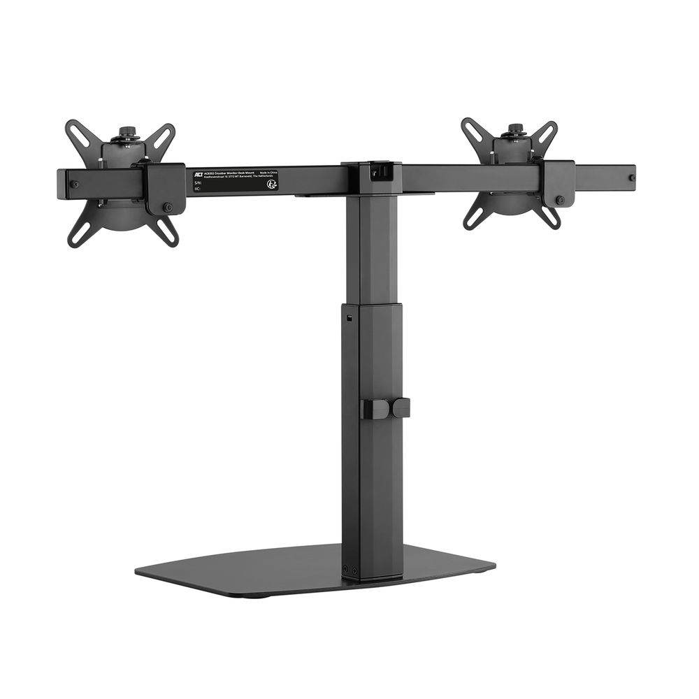 Free Standing Gas Spring Dual Monitor Arm Office Crossbar