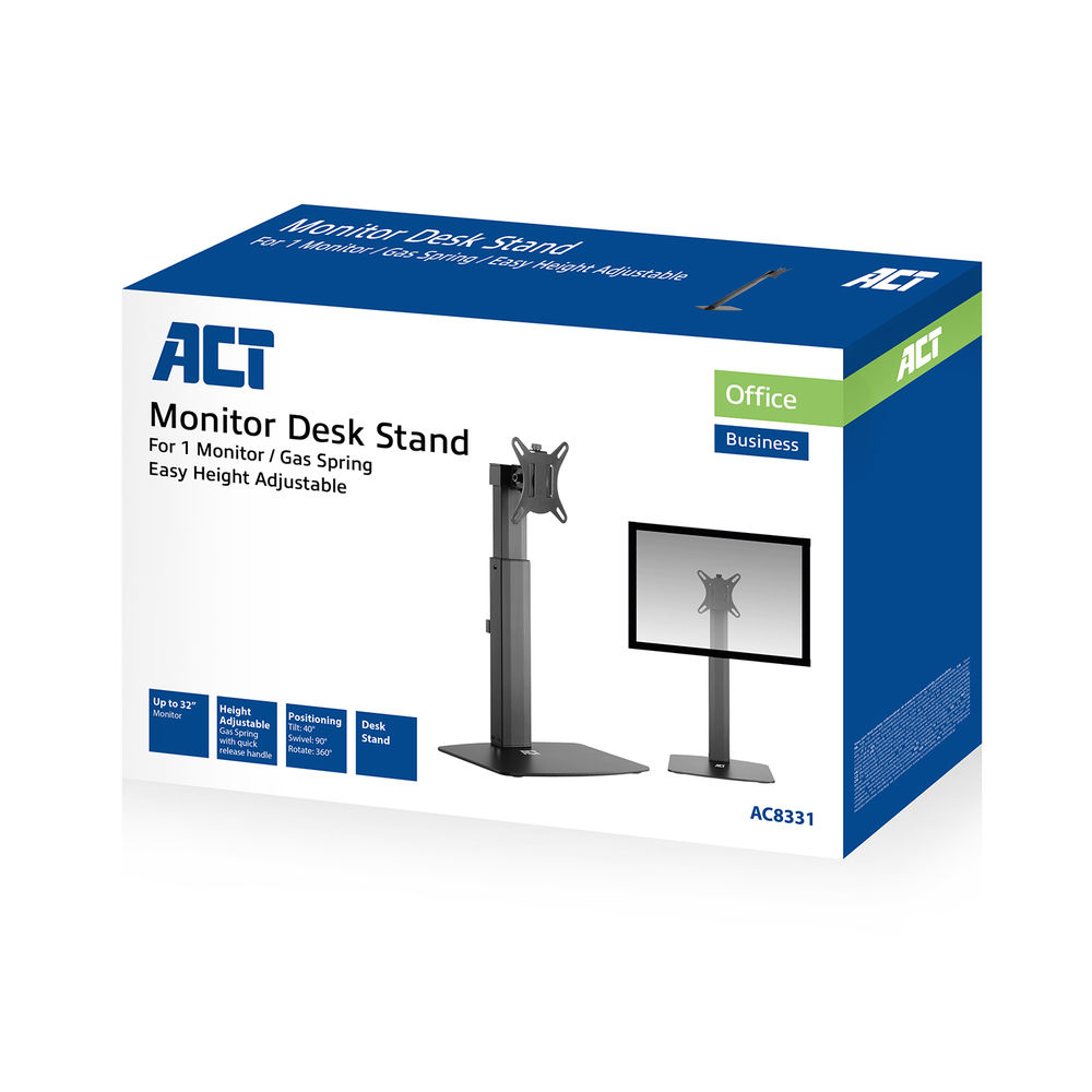 Free Standing Gas Spring Monitor Arm Office