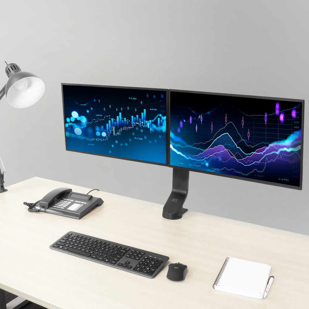 Dual Monitor Arm Office Quick Height Adjustment