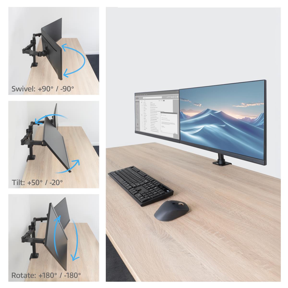 Dual Monitor Arm Office Solid Pro