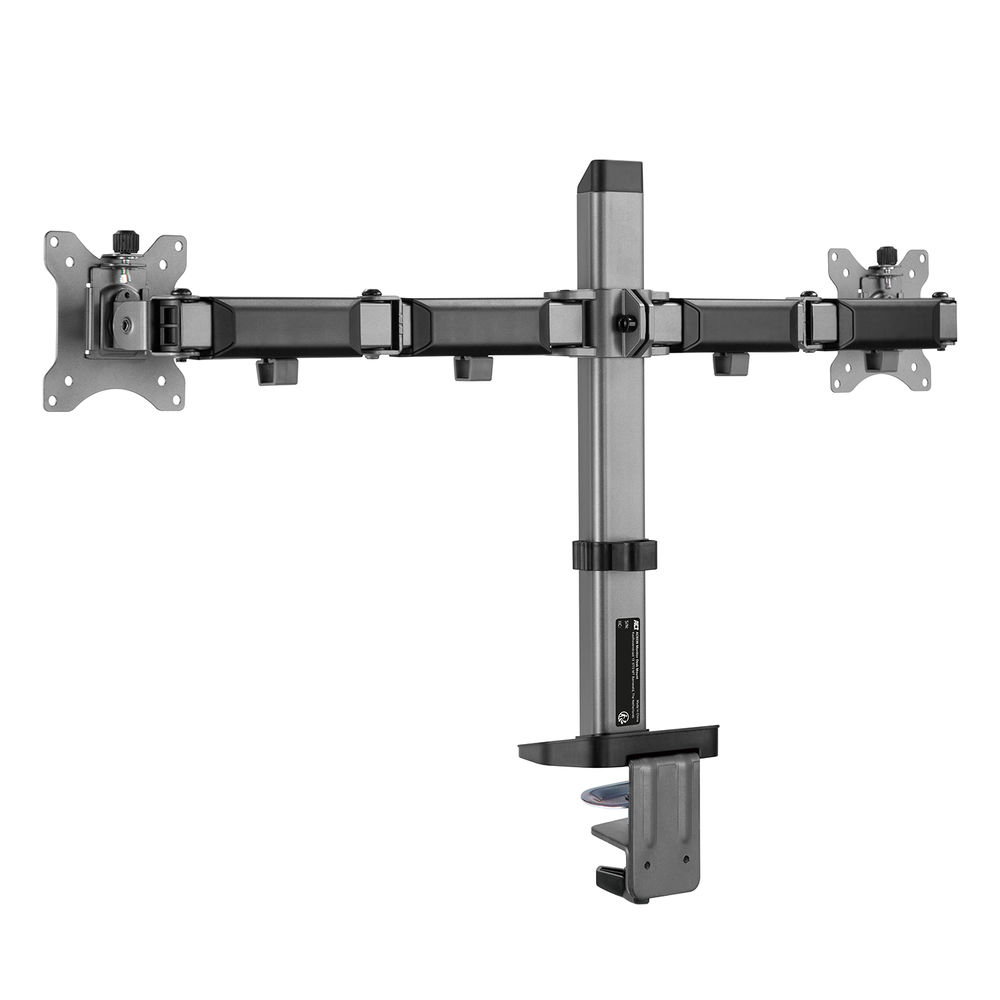 Dual Monitor Arm Office Silver
