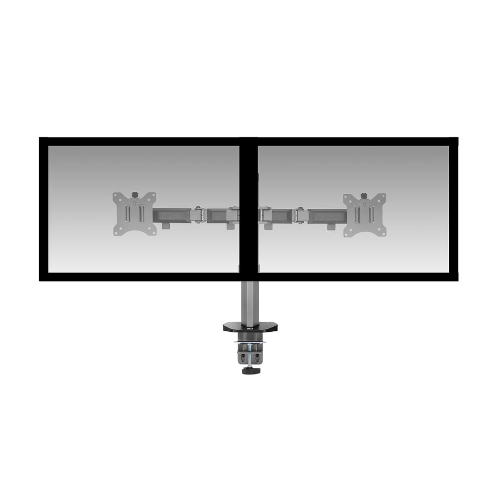 Dual Monitor Arm Office Silver