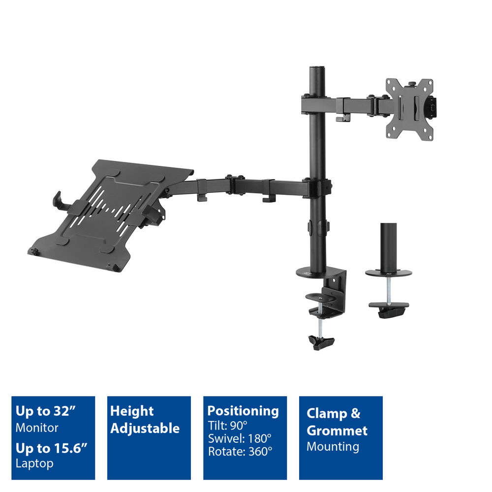 Single Monitor Arm With Laptop Arm