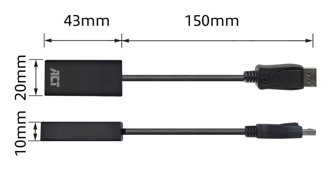 DisplayPort to HDMI Female Adapter 4K