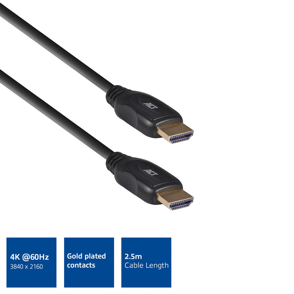 HDMI 4K High Speed Cable HDMI-A Male - HDMI-A Male 2M