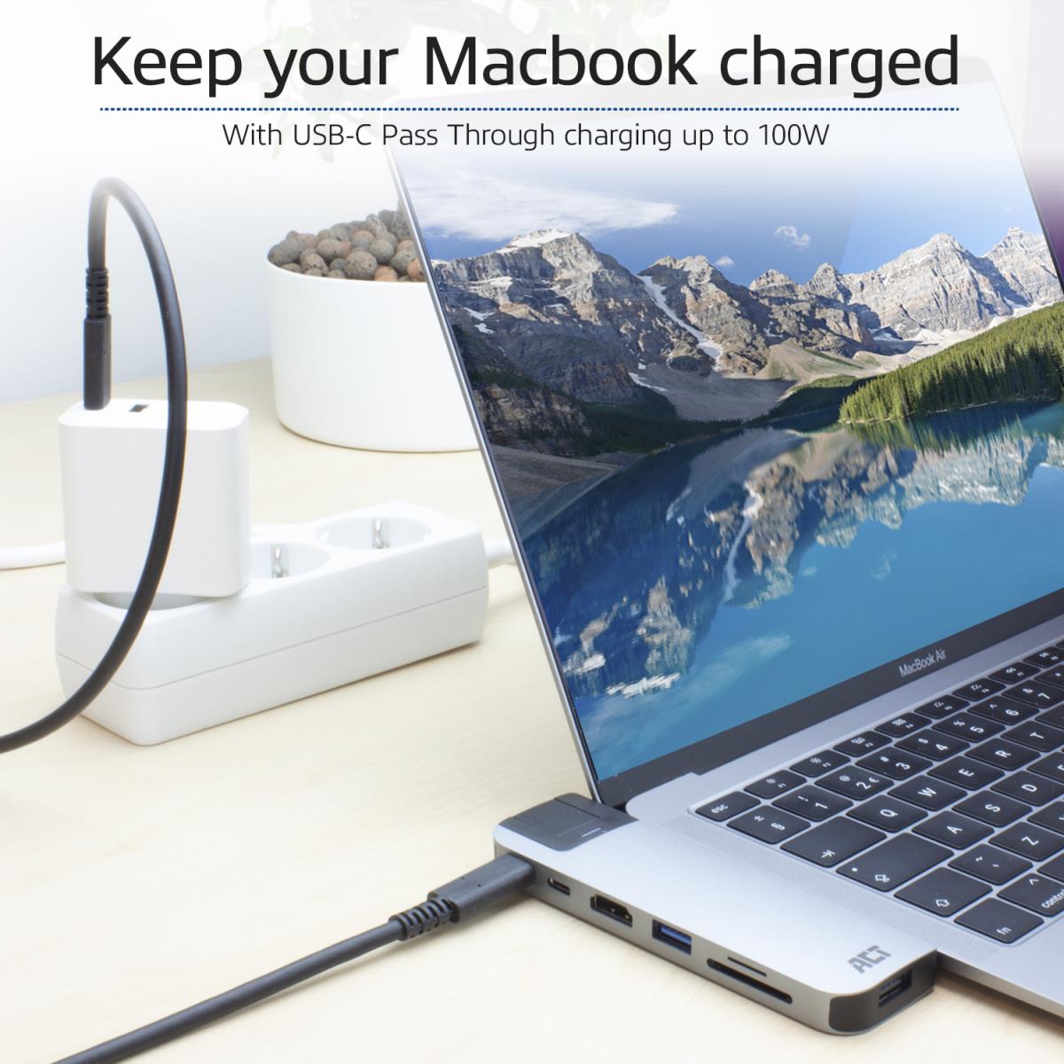 USB-c Thunderbolt 3 To Hdmi Female Multiport Adapter 4k, Ethernet, USB Hub, Card Reader, Pd Pass Through