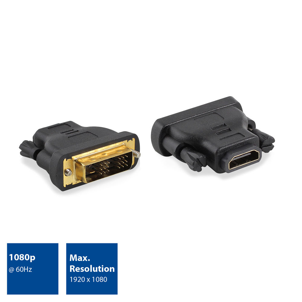 DVI-d To Hdmi Adapter 1x DVI-d Male 1x Hdmi A Female