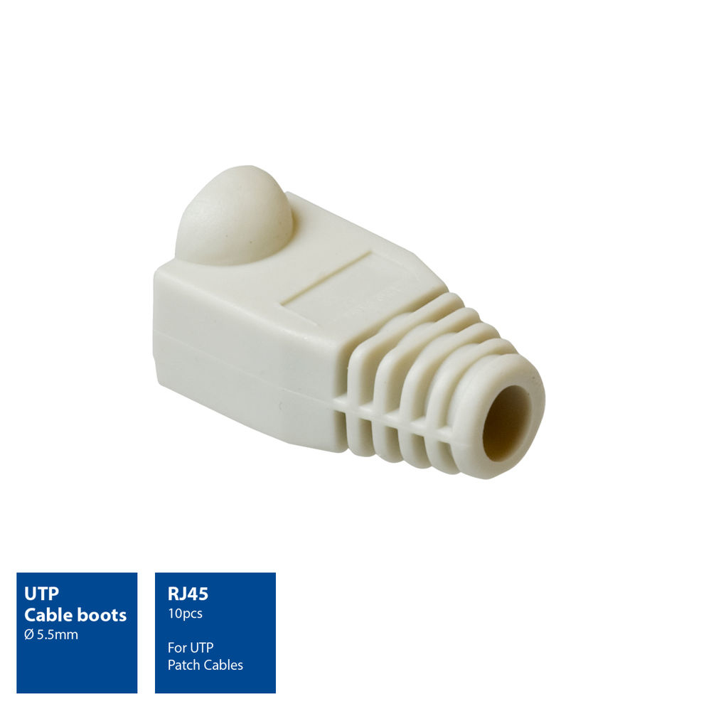Utp Cable Boots Rj45 10-pk Grey