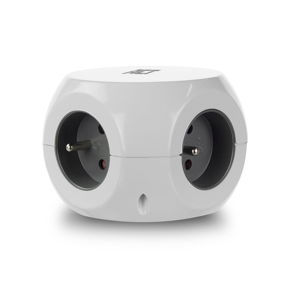 Power Socket Cube (PDU) with 3 Sockets Type E 3 USB-A Ports 1.5m White