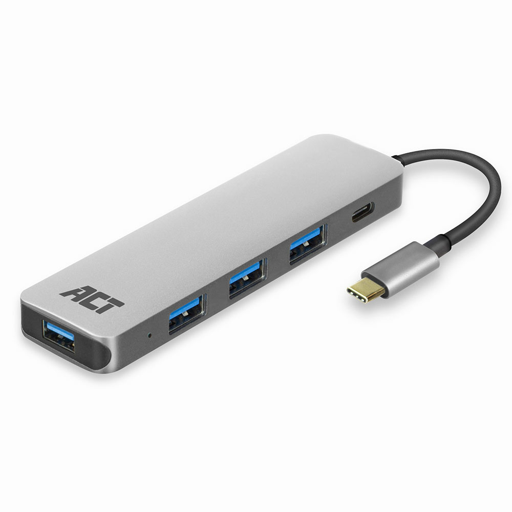 USB-C Hub with 4x USB-A USB-C PD Pass-Through 60W