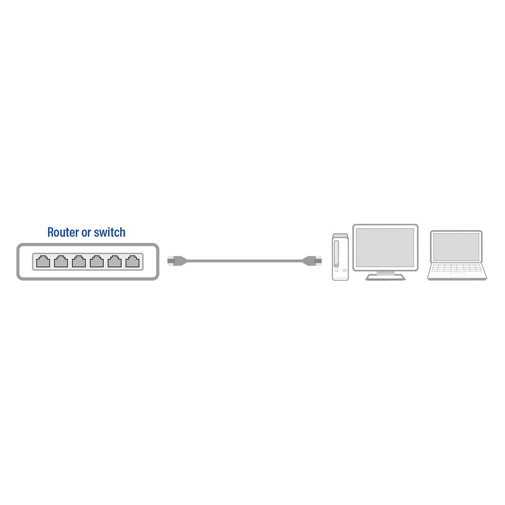 Patch Cable - CAT6 - U/utp - 1m - Black