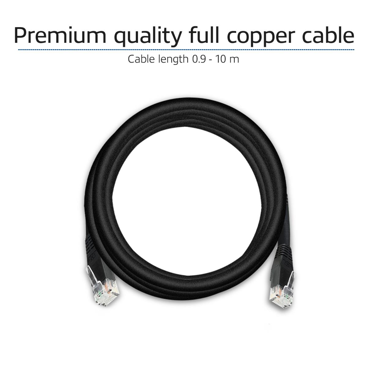 Patch Cable - CAT6 - U/utp - 1m - Black