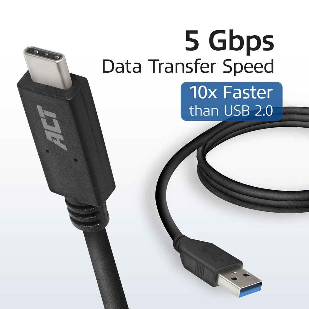 USB 3.2 Gen1 Connection Cable A Male - C Male 1m