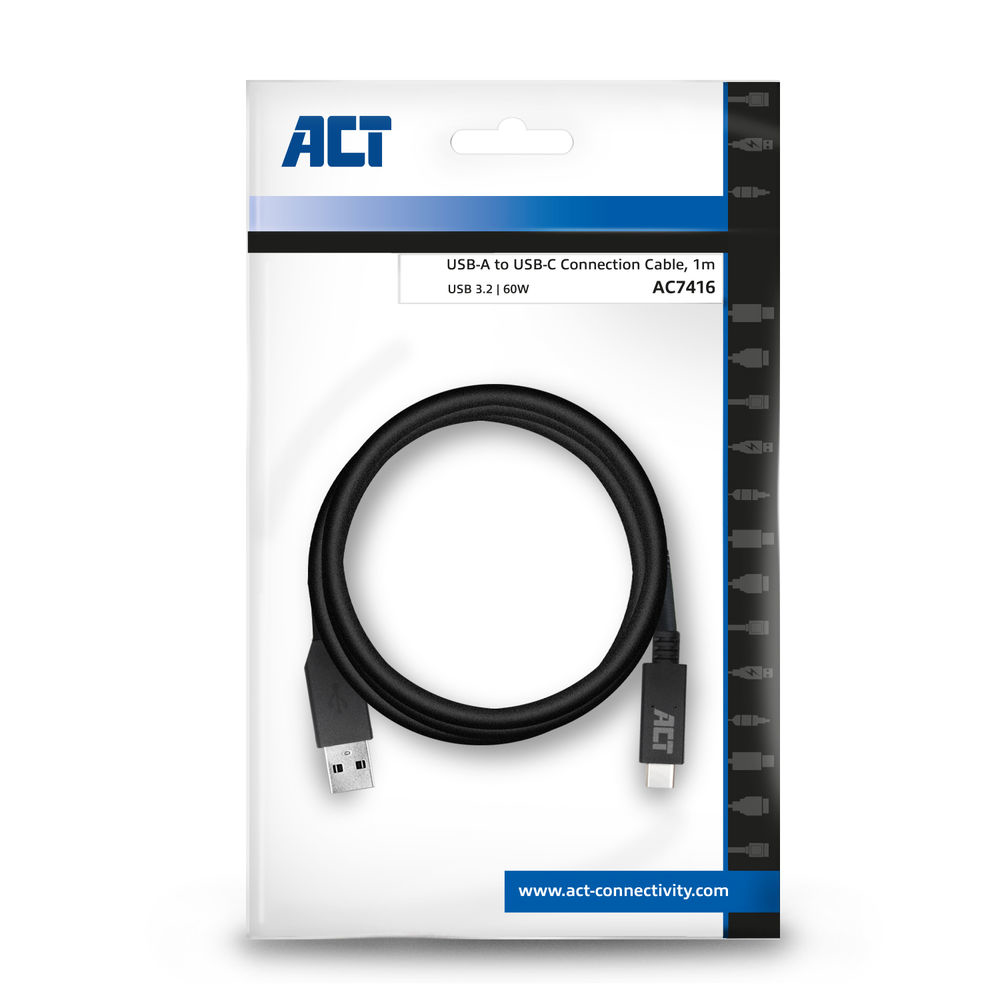 USB 3.2 Gen1 Connection Cable A Male - C Male 1m
