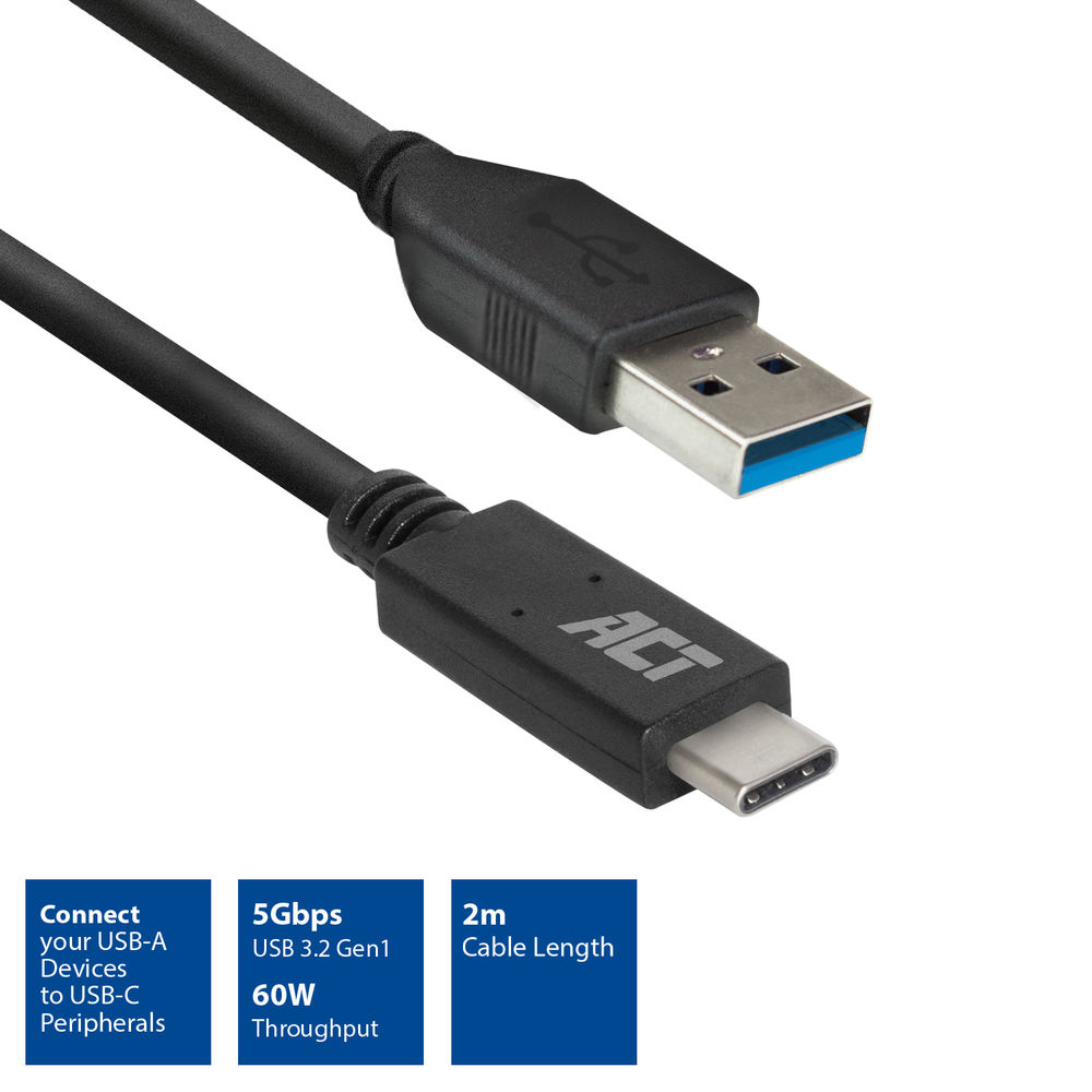 USB 3.2 Gen1 Connection Cable A Male - C Male 2m
