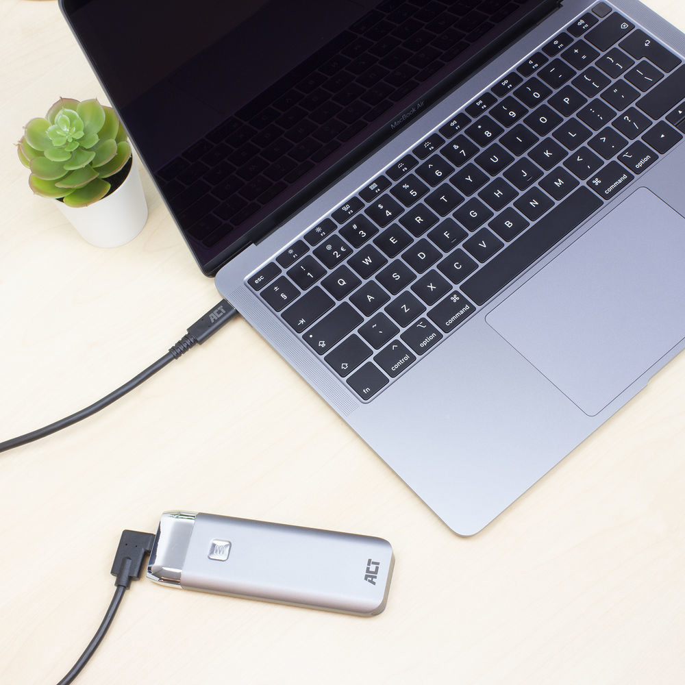 USB 3.2 Gen1 Connection Cable C Male (straight) - C Male (angled) 2m