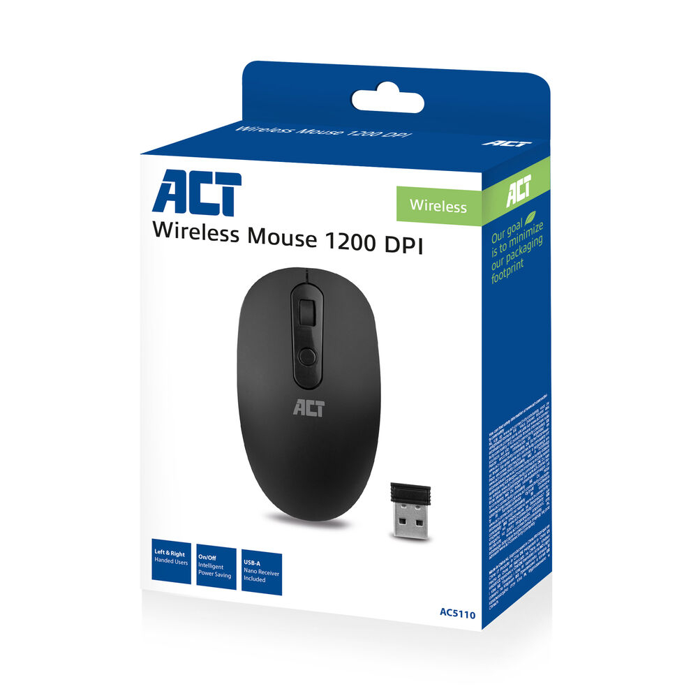 Wireless Mouse Black 800/1000/1200dpi