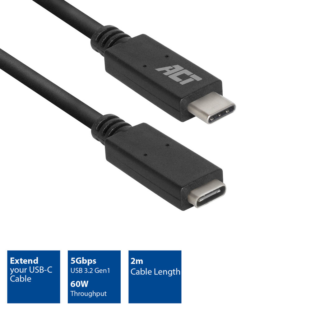 USB 3.2 Gen1 Extension Cable C Male - C Female 2m